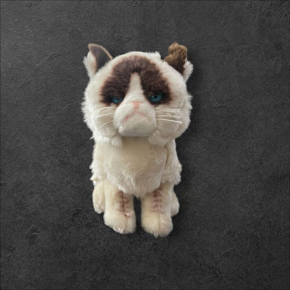 GUND Brown Cream Grumpy Cat Kitty Kitten Cute Plush Stuffed Animal Toy